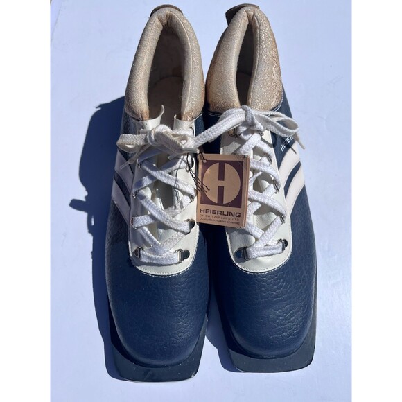 Vintage Heierling Blue Leather Cross Country Ski Boots Men Size EU 48/US 15 main image 8